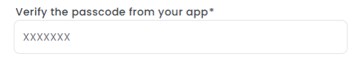 Verify the passcode from your app